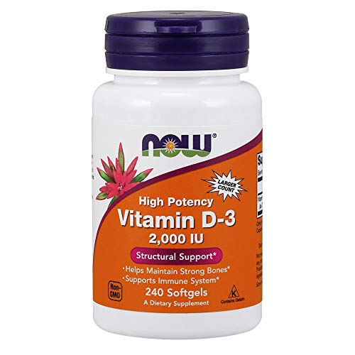 Vitamin D-3, 50 mcg (2,000 IU), 240 Softgels, Now Foods