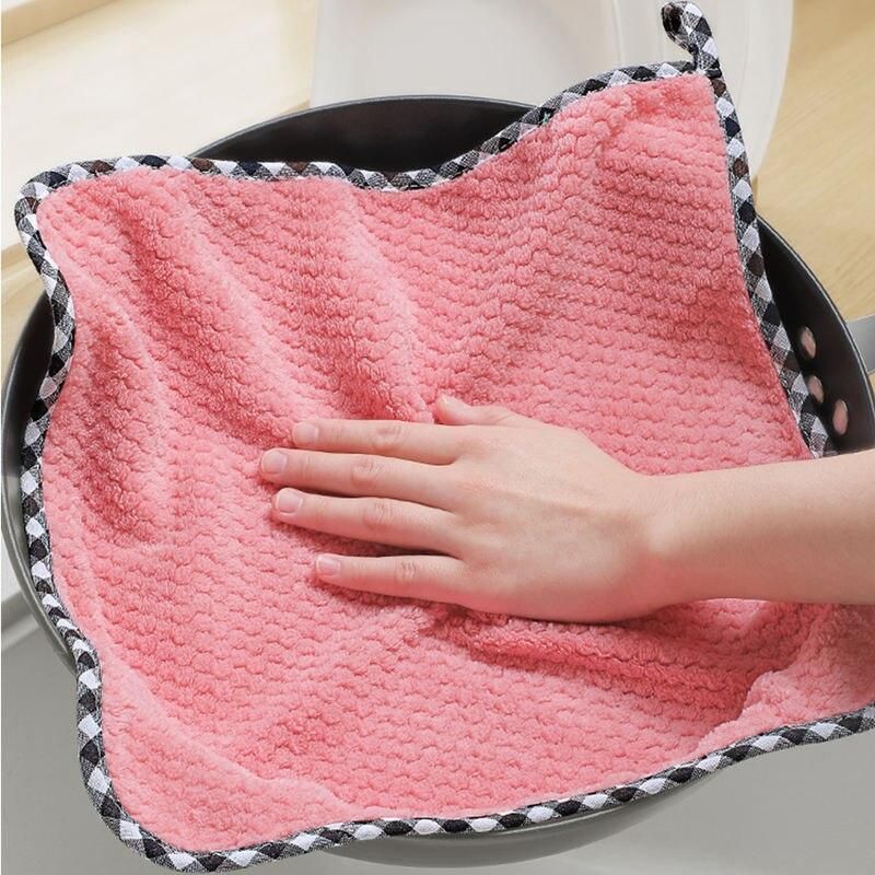 Eco-Friendly Super Absorbent Coral Velvet Kitchen Dish Cloth