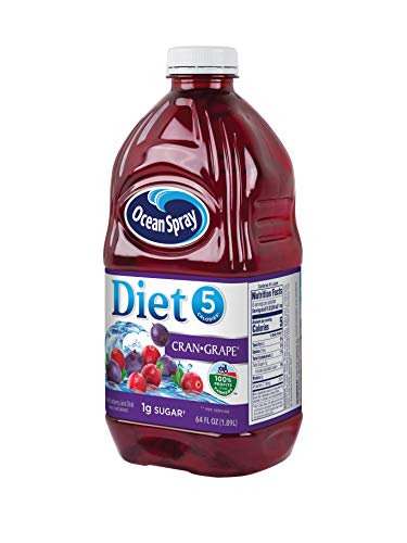 Ocean Spray Diet Cranberry Grape Juice Drink, 64 FL Oz Bottle (Pack of 8)