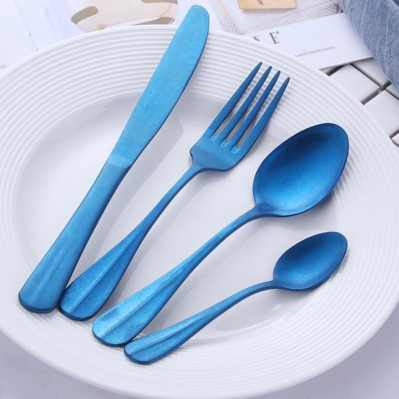 Luxury Matte Black Stainless Steel Cutlery Set