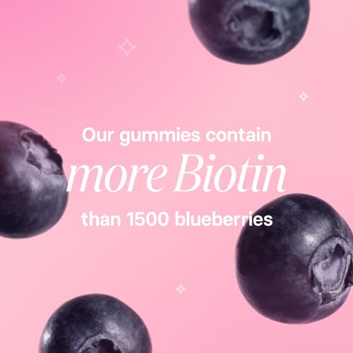 Bloom Hair Gummies for Faster Hair Growth & Biotin Vitamins for Rapid Hair Growth for Women Gummies Hair Vitamins Supplements for Increased Hair Thickness (1 Month Supply) Vegan Hair Growth Vitamins