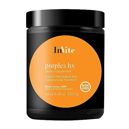 Invite Health Purples Hx® - Fruit and Vegetable Supplement, Superfood Powder - Formulated with Powerful Extracts from a Mix of Berries, Purple Carrots, and Beet Roots Plus Probiotics - 30
