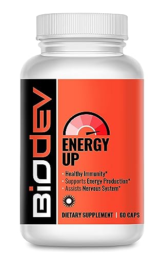 Energy Up- Super B Complex -Cellular Energy Conversion Matrix- All in 1 B Vitamin Supplement - Supports Healthy Energy Levels, Mood, Metabolism and Nervous System Function- Caffeine Free- 60 Capsules