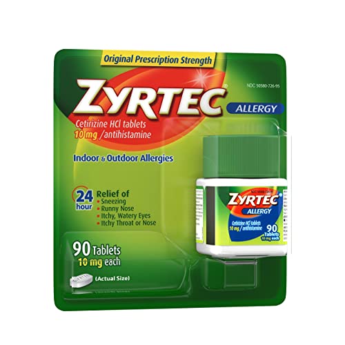 Zyrtec 24 Hour Allergy Relief Tablets - 10mg, 90 ct