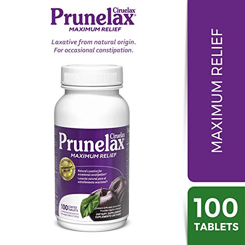 Prunelax Ciruelax Maximum Relief Natural Laxative for Occasional Constipation, 100 Tablets