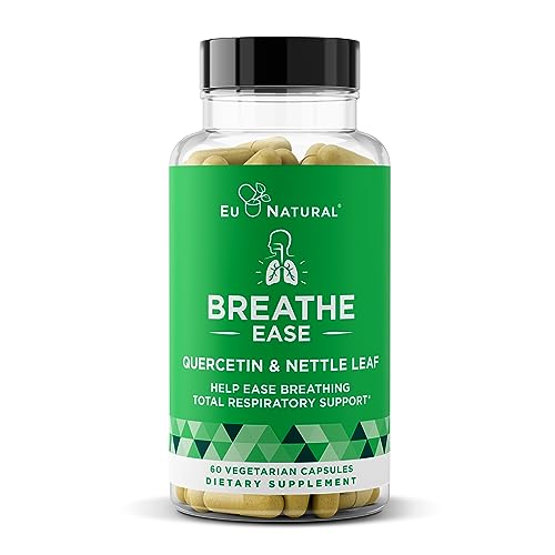 Breathe Inhaler Support Supplement – Sinus, Lungs, Open & Clear Airways – Seasonal Nasal Health, Bronchial Wellness, Healthy Chest – Quercetin, Vitamin D, Bromelain Pills – 60 Vegetarian Soft Capsules