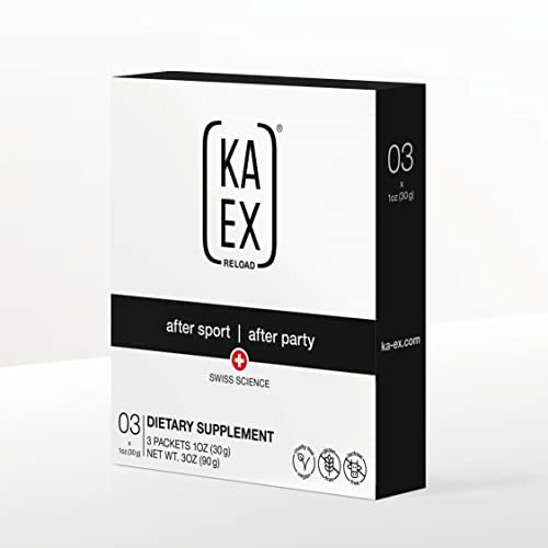 KA EX 3X 1oz(30g) Holistic Recharging Dietary Supplement, Science-Based Recovery and Hydration, Swiss Drinking Powder with Amino Acids, Electrolytes, and Multi-Vitamins, 3 Servings