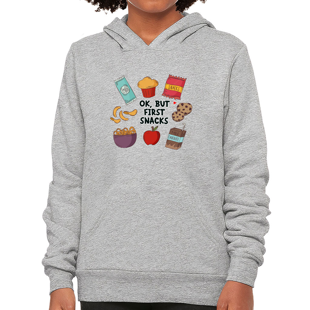 Snacks Kids' Sponge Fleece Hoodie - Graphic Kids' Hoodie - Kawaii Hoodie for Kids