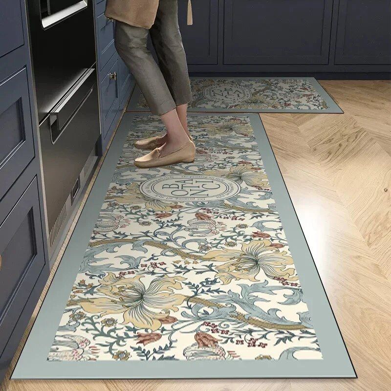 Floral Nordic Kitchen & Living Room Rug