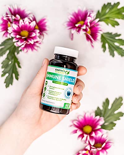 Vitamin D3 5000 IU Vitamin C 1000mg Zinc 50mg - Immune Support Supplement Adults with Elderberry Echinacea Garlic Lysine Turmeric Ginger Propolis Pepper Gluten Free 60 Non-GMO Capsules