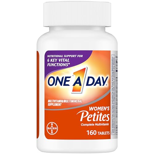 One A Day Women’s Petites Multivitamin,Supplement with Vitamin A, C, D, E and Zinc for Immune Health Support, B Vitamins, Biotin, Folate (as folic acid) & more,Tablet, 160 count