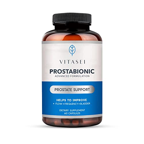 VITASEI Prostabionic Prostate Dietary Supplements for Men W/Saw Palmetto, Bio-quercetin & Pygeum Africanum, Reduce Bathroom Trips, Promotes Sleep & Better Bladder Emptying - 60 Capsules