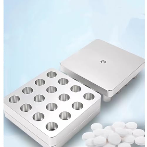 INLDY Household Manual Tablet Press, Tablet Press Tool, Tablet Press Machine for Making Pills, Pill Press Machine, Pill Presherpill Press Machine, Tablet Press Molding Mould (16 Holes)