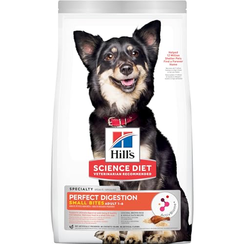 Hill's Science Diet Adult Dry Dog Food, Small Bites, Perfect Digestion, Chicken Recipe, 12 lb. Bag (Packaging may vary)