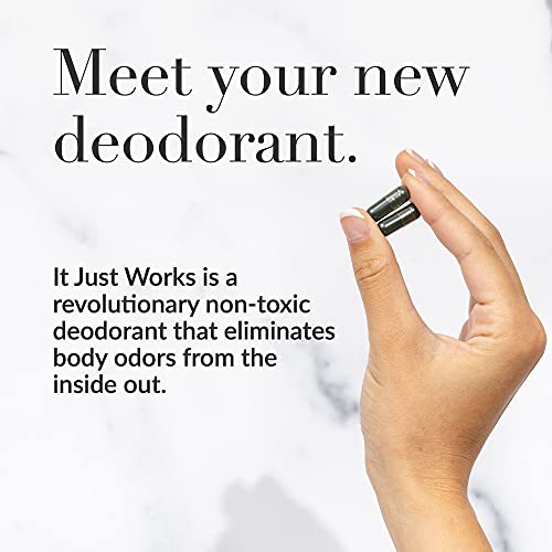 It Just Works All Natural Full Body Deodorizing Supplement for Underarms and Private Parts | Vegan & Organic Deodorant That Works from The Inside Out (30 Count)