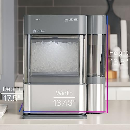 GE Profile Opal | Countertop Nugget Ice Maker w/ 1 gal sidetank | 2.0XL Version | Ice Machine with WiFi Connectivity | Stainless Steel