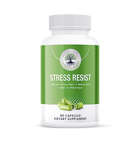 PALATINE Supplements Stress Resist Supplement - Natural Stress Relief - Calm Your Mind and Find Inner Balance - Non-GMO, Gluten Free Anti-Stress Dietary Supplement - 60 Capsules