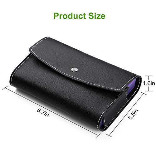 Pill Organizer 4 Times a Day with PU Leather Case, Sukuos Large 7 Day Pill Case (Morning Noon Eve Bed), Daily Pill Box for Vitamin/Fish Oil/Supplements