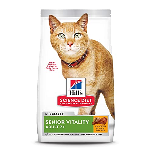 Hill's Science Diet Adult 7+ Senior Vitality Dry Cat Food, 3 lb. Bag