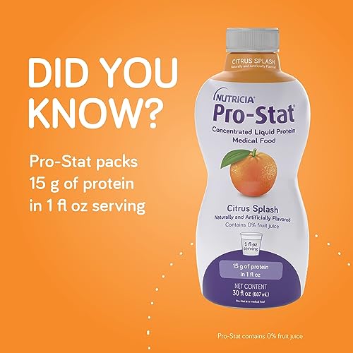 Pro-Stat Concentrated Liquid Protein Medical Food - Citrus Splash Flavor, 30 Fl Oz Bottle (Case of 6)