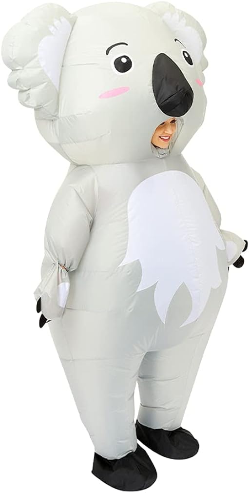 Arokibui Koala Inflatable Costume Adult Funny Blow up Costume Fancy Dress Costume Cosplay Party Christmas Halloween Costume