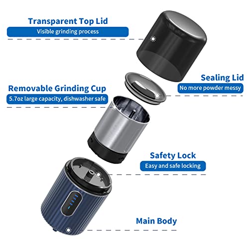 Cordless Electric Pill Crusher Grinder Pulverizer - Grind and Pulverize Multiple Pills, Small and Large Medication and Vitamin Tablets to Fine Powder - Removable Grinding Cup for Easy Cleaning