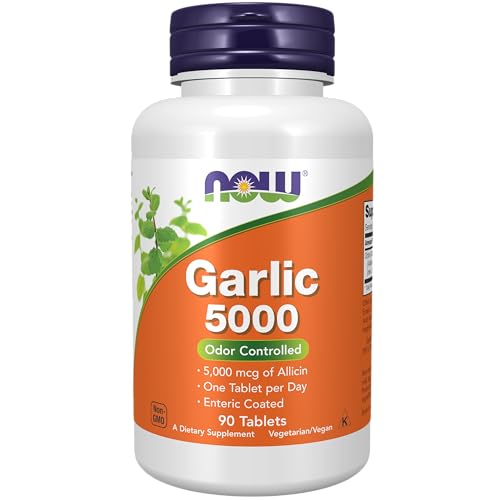 NOW Garlic 5000, 90 Tablets, Foods