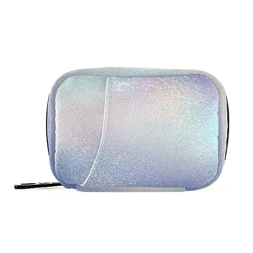 Haskirky Portable Travel Pill Cases Bag,Vitamin and Supplement Holder with Zippered Removable Organizer,4.6 * 3.14 * 1.88In Perfect for Your Sports, Camping, Hotels Iridescent