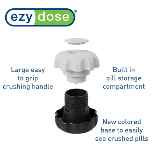 EZY DOSE Crush Pill, Vitamins, Tablets Crusher and Grinder, Storage Compartment, Colors May Vary, Large