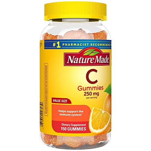 Nature Made Vitamin C 250 mg per serving, Dietary Supplement for Immune Support, 150 Gummies, 75 Day Supply