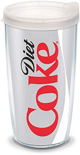 Tervis Plastic, Coca-Cola - Diet Coke Tumbler with Wrap and Frosted Lid 16oz, Clear