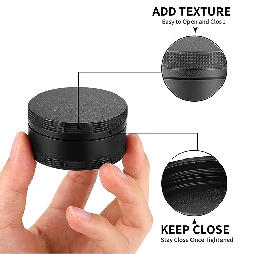 Portable Pill Case Pill Box Daily - Waterproof Single Metal Pill Organizer for Pocket Purse, Aluminium Alloy Round Daily Medicine Container to Hold Vitamins, Fish Oil Medium Size