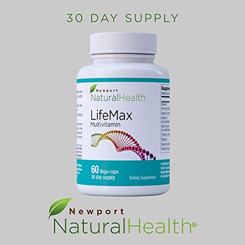 LifeMax Multivitamin: Adult Multivitamin with Telomere Protection, Spectra antioxidants, Revolutionary Full Spectrum Anti-Aging, Live Longer, Heart Health, Blood Sugar. 60 Vege-caps (30-Day Supply)