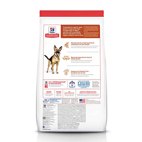 Hill's Science Diet Dry Dog Food, Large Breed Adult 6+ Senior, Chicken, Barley & Rice Recipe, 15 lb. Bag