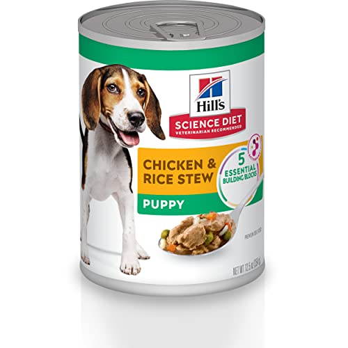 Hill's Science Diet Puppy Wet Dog Food, Savory Stew with Chicken & Rice, 12.5 oz. Cans, 12-Pack