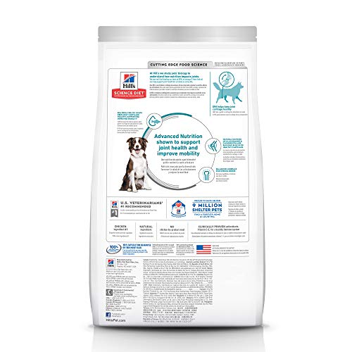 Hill's Science Diet Dry Dog Food, Adult, Large Breed, Healthy Mobility for Joint Health, Chicken Meal, Brown Rice & Barley Recipe, 30 lb. Bag