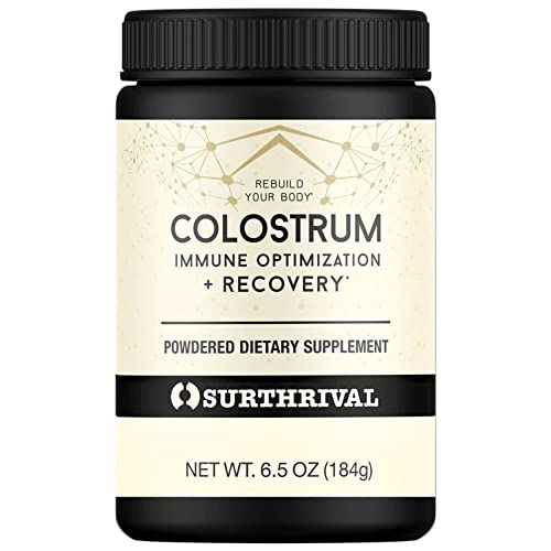 Surthrival: Colostrum Powder (6.5oz), Immune Optimization & Recovery, Powdered Dietary Supplement, Gut Health, Immune Support, Keto Friendly