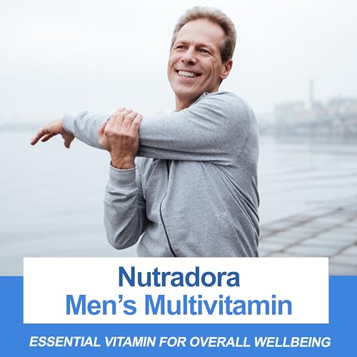 Nutradora Multivitamin for Men - Daily Men's Multivitamins & Multiminerals Supplement for Energy, Focus and Performance with Vitamins A, C, D, E & B12, Zinc, Calcium, Magnesium, 30 Days Supply