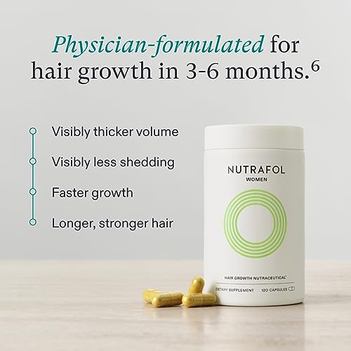 Nutrafol Women's Hair Growth Supplements, Ages 18-44, Clinically Proven for Visibly Thicker and Stronger Hair, Dermatologist Recommended - 1 Month Supply