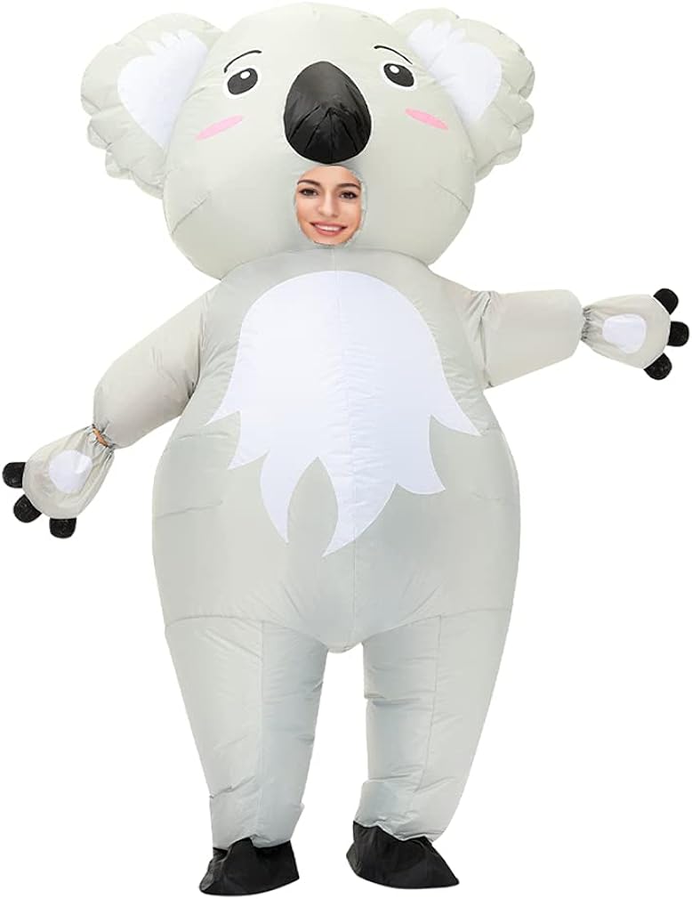 Arokibui Koala Inflatable Costume Adult Funny Blow up Costume Fancy Dress Costume Cosplay Party Christmas Halloween Costume