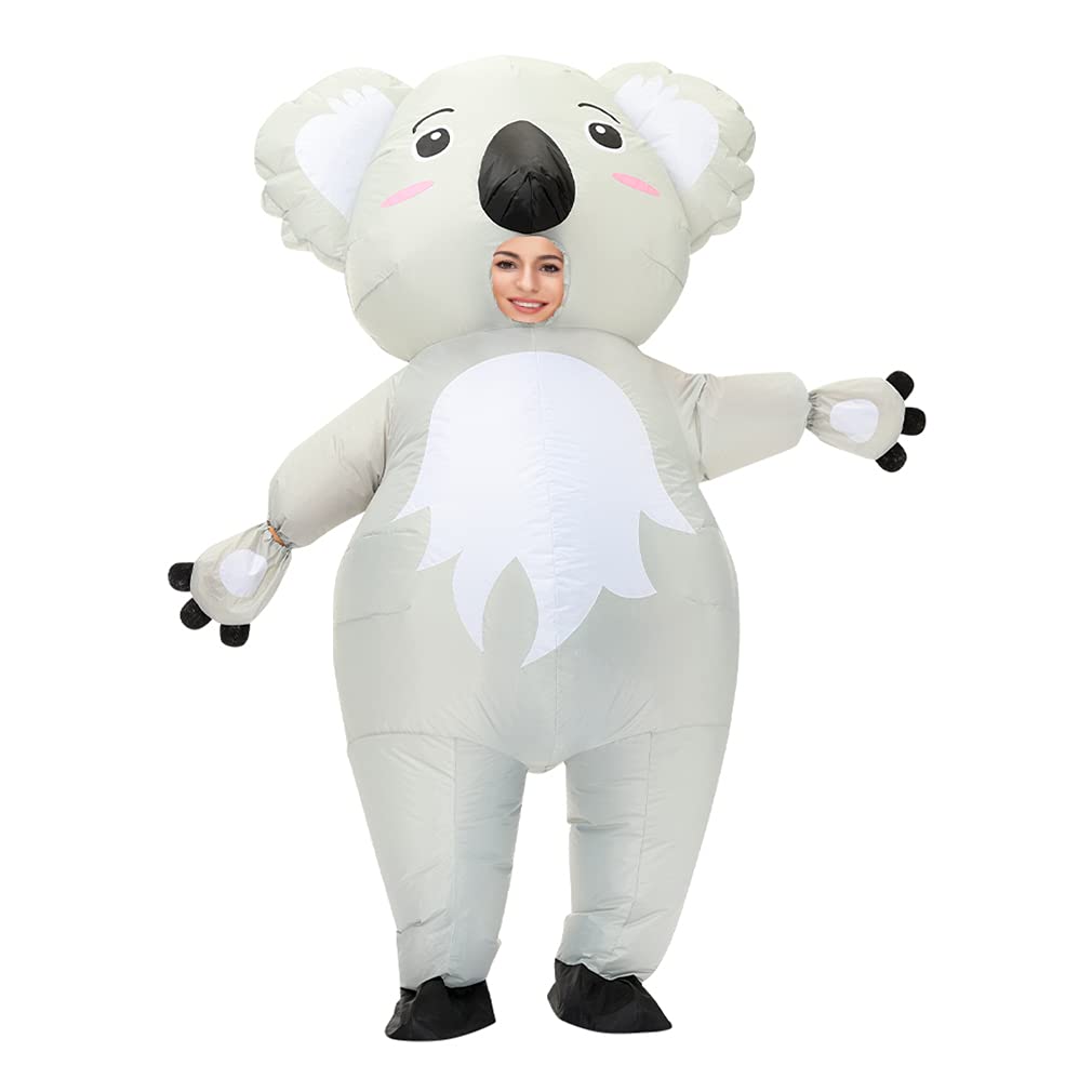 Arokibui Koala Inflatable Costume Adult Funny Blow up Costume Fancy Dress Costume Cosplay Party Christmas Halloween Costume