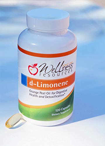 High Potency d-Limonene Capsules 1000mg, 120 Capsules - Orange Peel Extract for Digestive Health, Heartburn, Acid Reflux, Detoxification