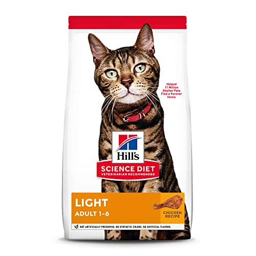 Hill's Science Diet Dry Cat Food, Adult, Light for Healthy Weight & Weight Management, Chicken Recipe, 7 lb. Bag