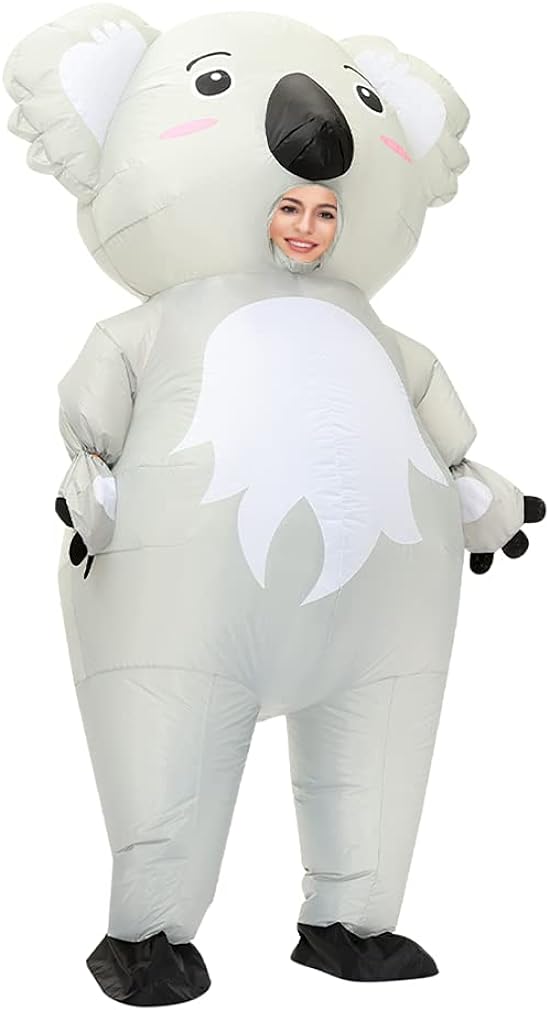 Arokibui Koala Inflatable Costume Adult Funny Blow up Costume Fancy Dress Costume Cosplay Party Christmas Halloween Costume