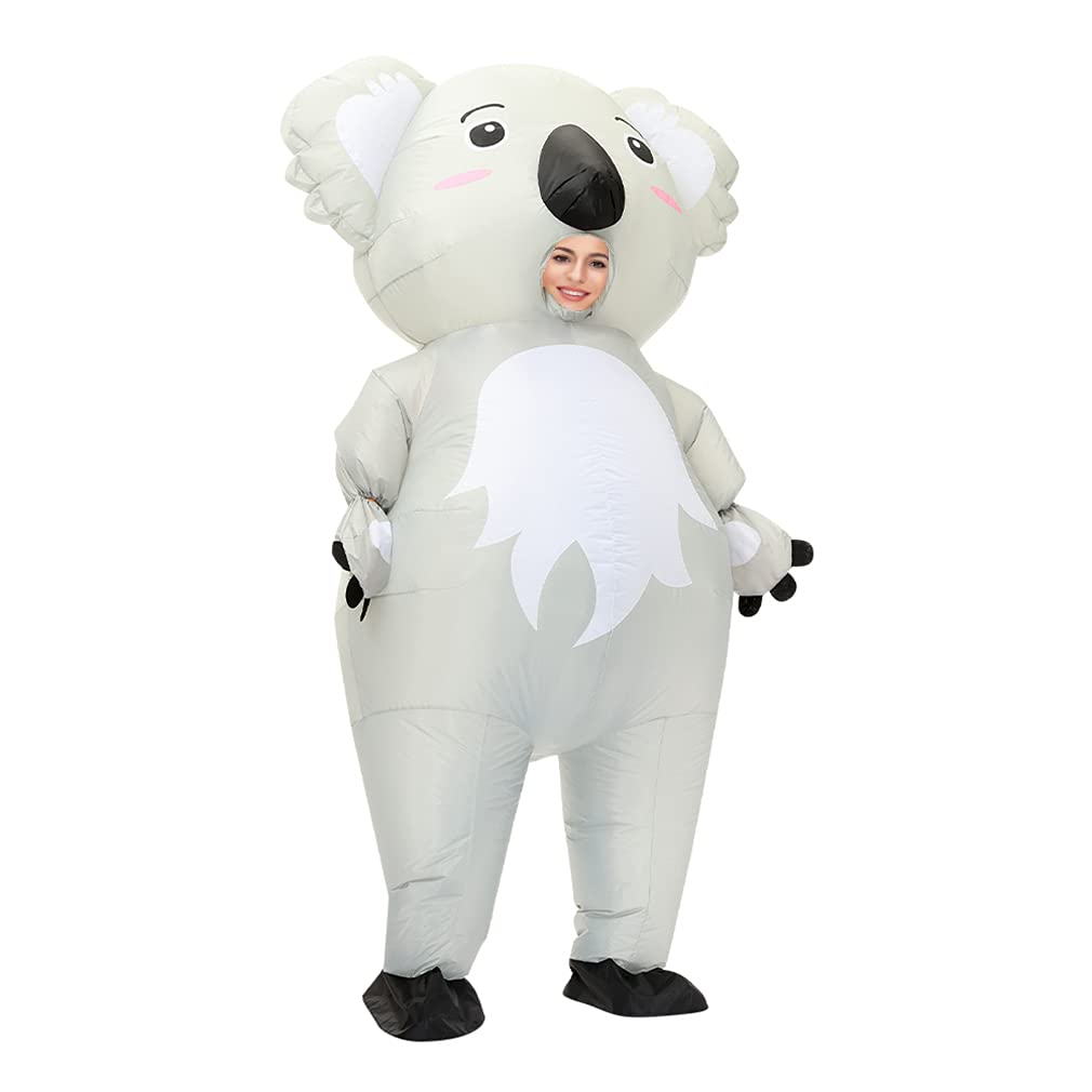 Arokibui Koala Inflatable Costume Adult Funny Blow up Costume Fancy Dress Costume Cosplay Party Christmas Halloween Costume