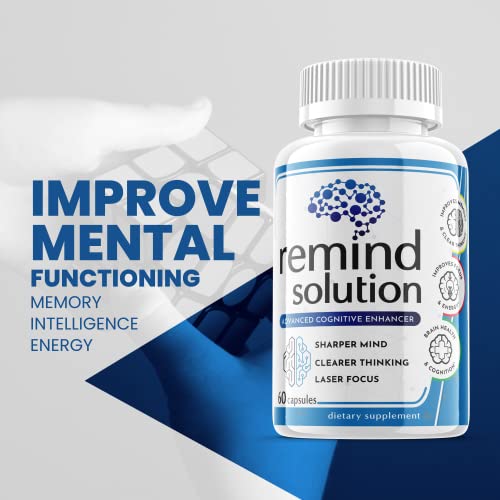 Remind Solution Advanced Nootropic Brain Supplement Pills (1 Pack)