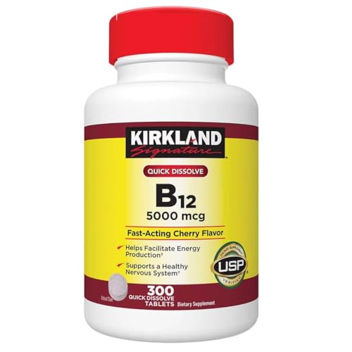 UNIDOS Kir-kland Signature Instant B12 5000 mcg. 300 Tablets Dietary Supplement (2 Pack)