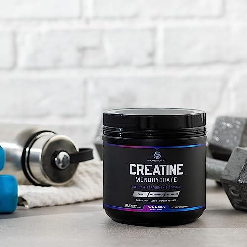 Pure Creatine 5000mg (5g) - Micronized Creatine Monohydrate Powder Unflavored, Keto Friendly - Creatine Pre Workout, Supports Muscle Building & Strength, Vegan, Keto, Gluten-Free - 60 Servings