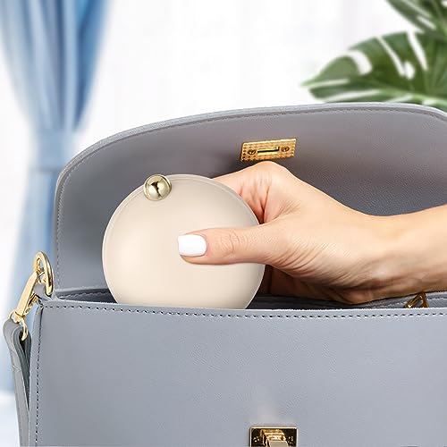 iplusmile Pill Travel Case 4 Times a Day Pill Organizer Vitamin Planner Daily Pill Boxes Pill Containers Portable Pill Case Beige