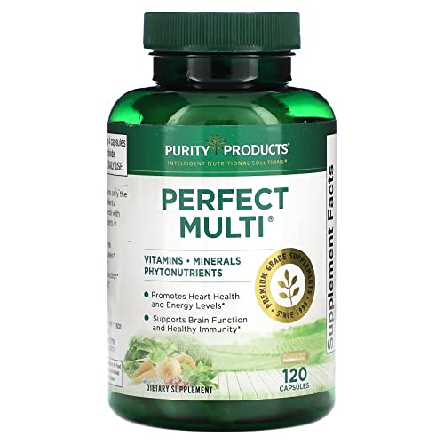 Purity Products Perfect Multi - Multivitamin Packed with Vitamins, Minerals and Phytonutrients - 60 Breakthrough Nutrients - Support for Healthy Immunity, Normal Energy Levels - 120 Capsules (1)